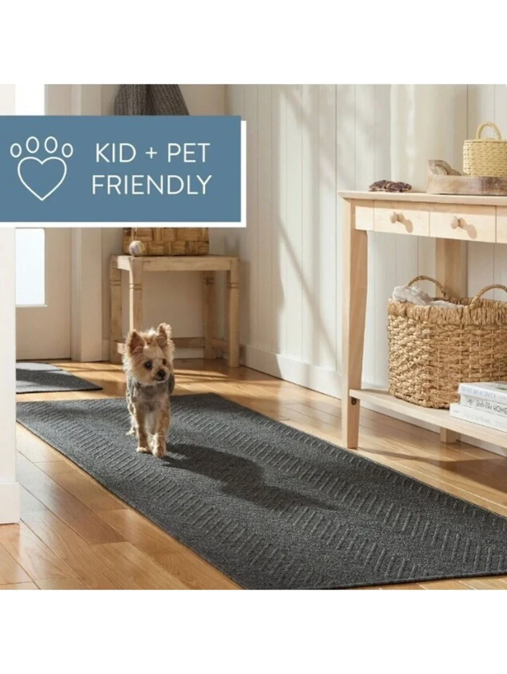 Town & Country Basics Herringbone Textured EverWash Washable Area Rug 2'11x4'11
